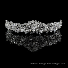 wholesale Retro Big Royal Silver wedding hair accessories Princess zircon tiara Exquisite rhinestone Luxury crystal crown
